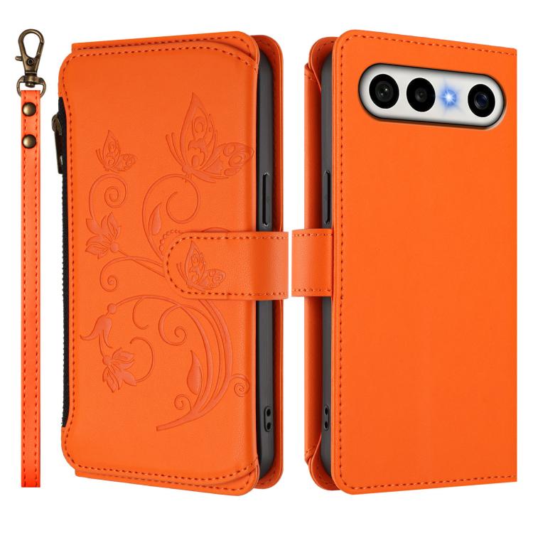 For vivo S50 Pro mini / X300 FE 5G Russia Butterfly Love Flower Multi-card Zipper Wallet Leather Phone Case