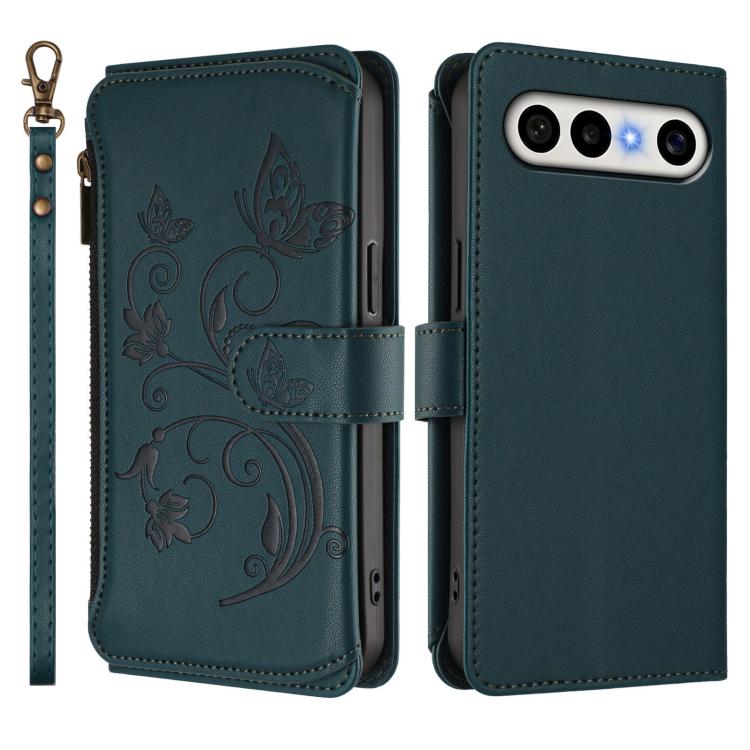 For vivo S50 Pro mini / X300 FE 5G Russia Butterfly Love Flower Multi-card Zipper Wallet Leather Phone Case