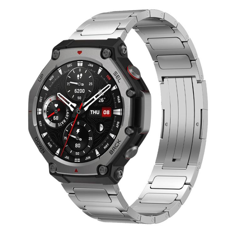 For Amazfit T-Rex 3 xDfind I-Shaped Buckle Stainless Steel Watch Band