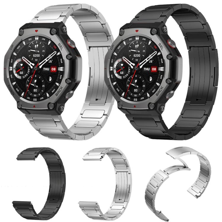 For Amazfit T-Rex 3 xDfind I-Shaped Buckle Stainless Steel Watch Band