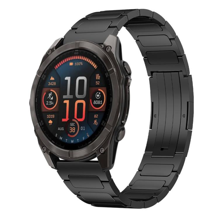 For Garmin Fenix 8/7X/6X/5X 26mm xDfind I-Shaped Buckle Stainless Steel Watch Band