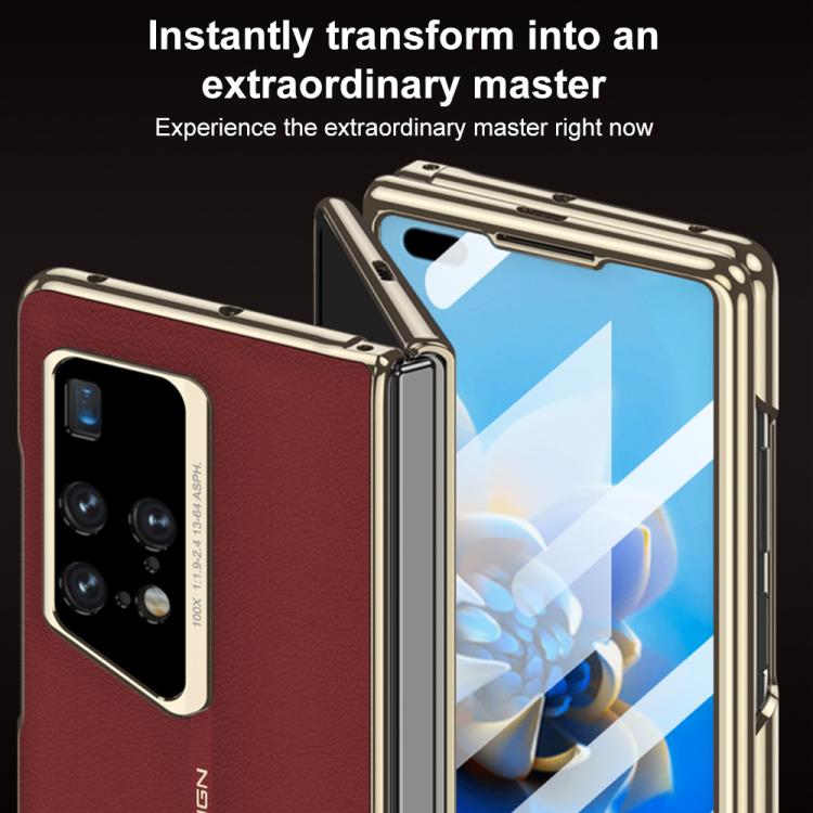 For Huawei Mate X2 GKK Blade Phantom Plain Leather Folding Phone Case