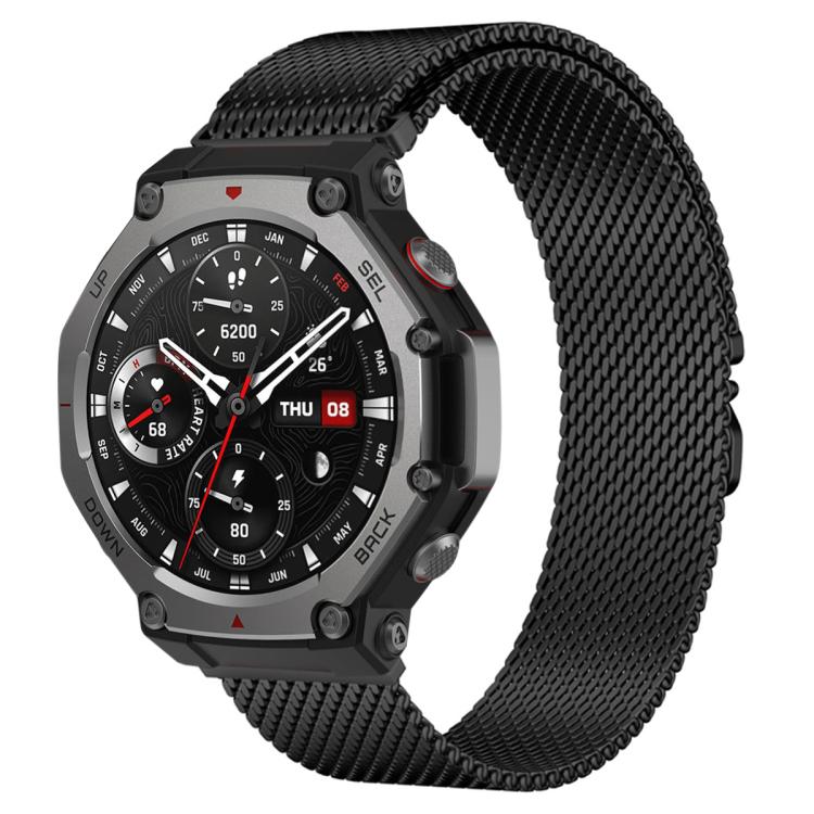 For Amazfit T-Rex 3 xDfind Milanese Parachute Buckle Stainless Steel Watch Band