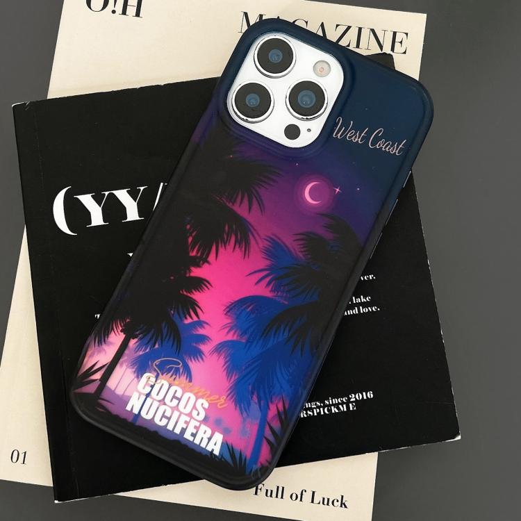 For iPhone 13 Pro Coconut Tree Double-sided lamination TPU Phone Case