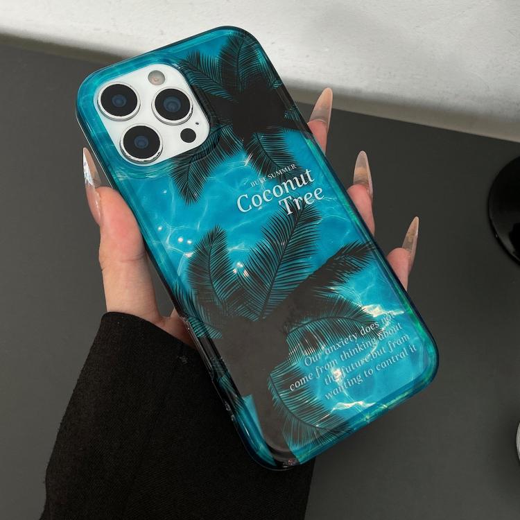 For iPhone 13 Pro Coconut Tree Double-sided lamination TPU Phone Case