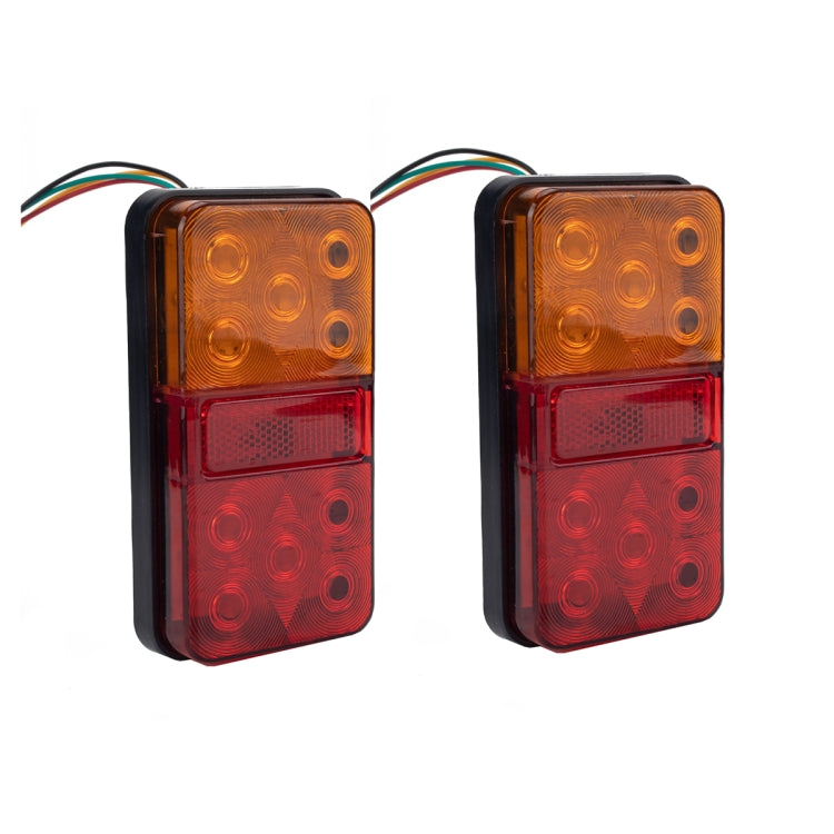 2 PCS Trailer / Truck F-type Long Strip 10LEDs Tail Light Set