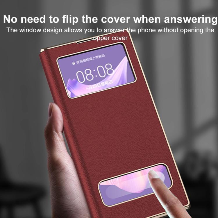 For Huawei Mate Xs 2 GKK Flip Full Cover Folding Phone Case with Window