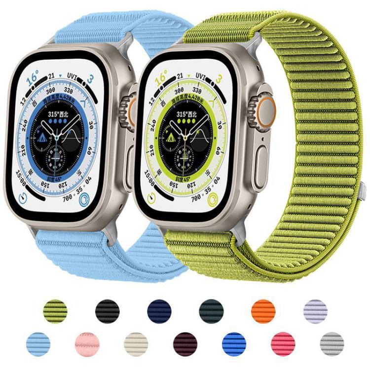 For Apple Watch 38 / 40 / 41 / S10 42mm xDfind Woven Nylon Hook And Loop Fastener Watch Band