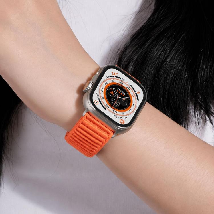 For Apple Watch 38 / 40 / 41 / S10 42mm xDfind Woven Nylon Hook And Loop Fastener Watch Band