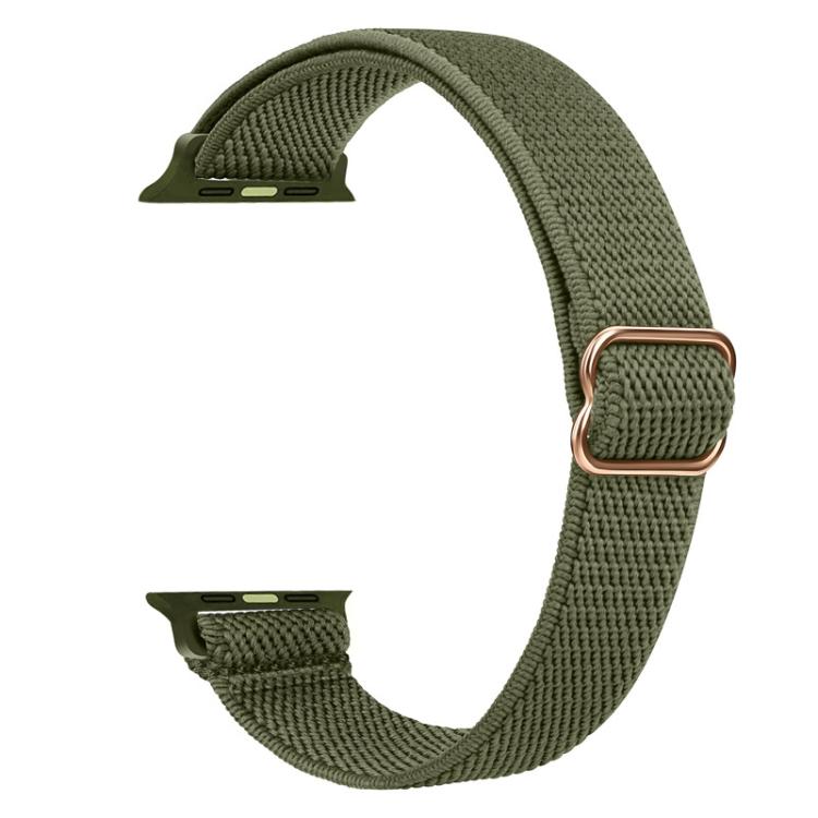 For Apple Watch 38 / 40 / 41 / S10 42mm xDfind Ladder Buckle Small Waist Elastic Nylon Watch Band