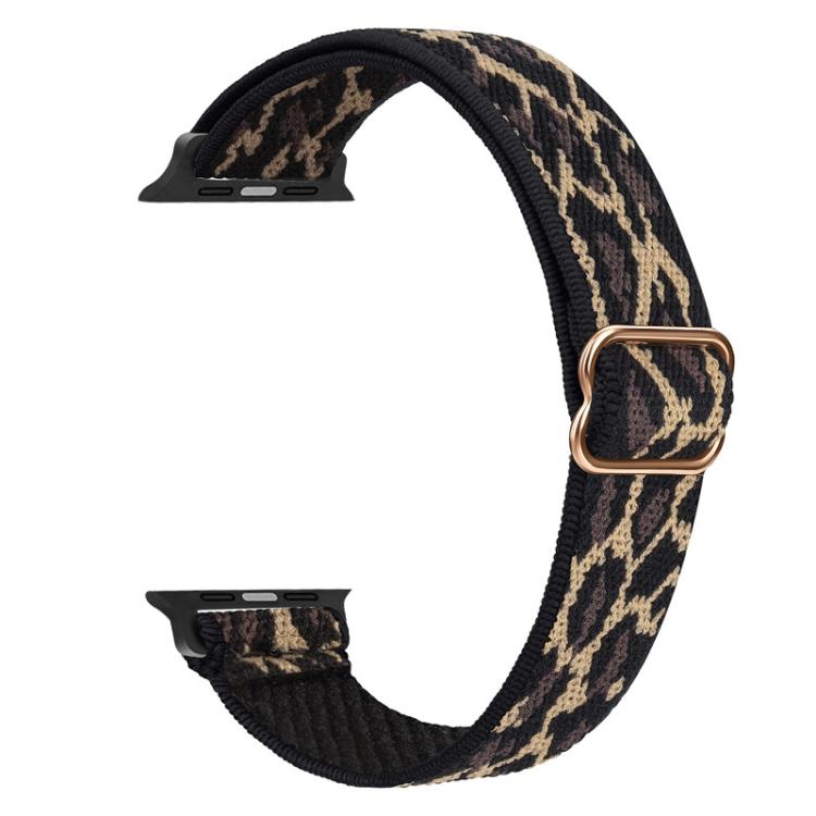 For Apple Watch 38 / 40 / 41 / S10 42mm xDfind Ladder Buckle Small Waist Elastic Nylon Watch Band