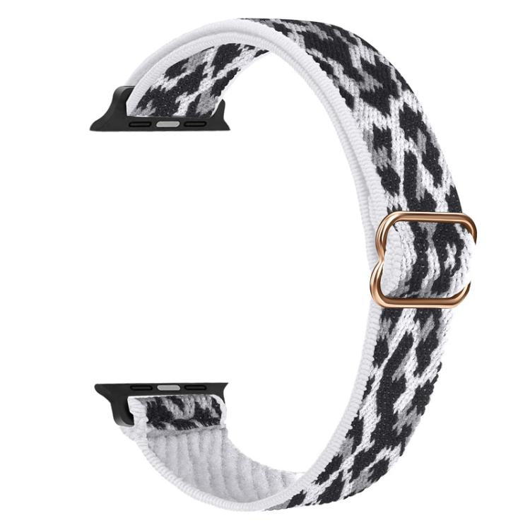 For Apple Watch 38 / 40 / 41 / S10 42mm xDfind Ladder Buckle Small Waist Elastic Nylon Watch Band