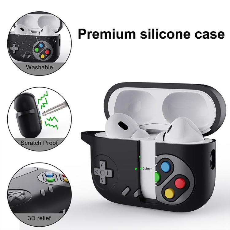 For AirPods Pro 2 Retro Game Console Style Earphone Silicone Protective Case