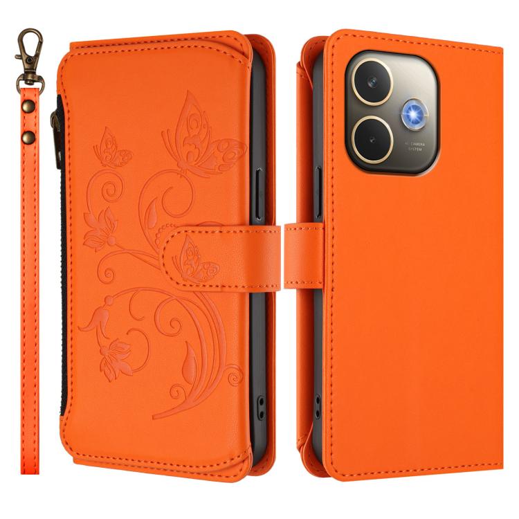 For OPPO A5 Pro 5G / 4G Global Butterfly Love Flower Multi-card Zipper Wallet Leather Phone Case