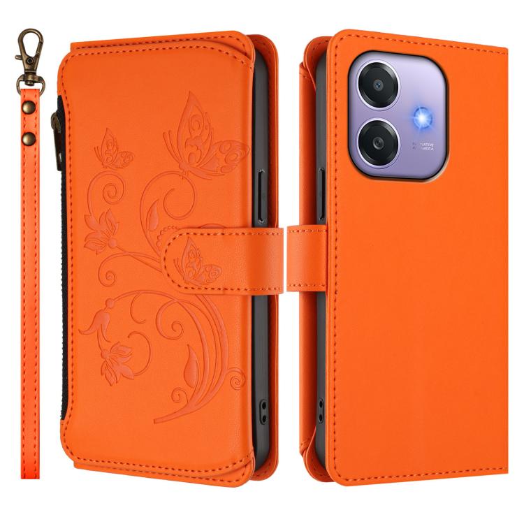 For OPPO A3x / A3 / A60 5G Global Butterfly Love Flower Multi-card Zipper Wallet Leather Phone Case
