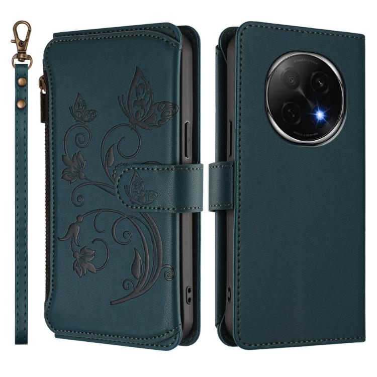 For OPPO F29 Pro 5G Global Butterfly Love Flower Multi-card Zipper Wallet Leather Phone Case