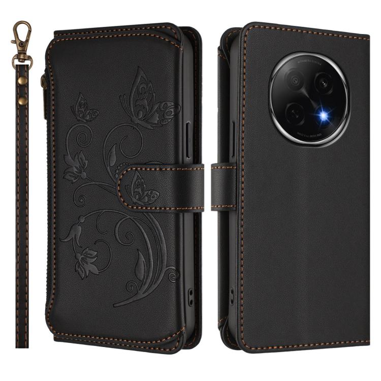 For OPPO F29 Pro 5G Global Butterfly Love Flower Multi-card Zipper Wallet Leather Phone Case