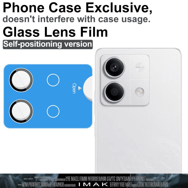 For Redmi Note 13 5G imak Glass Rear Camera Lens Film Phone Case Exclusive, Self-positioning Version