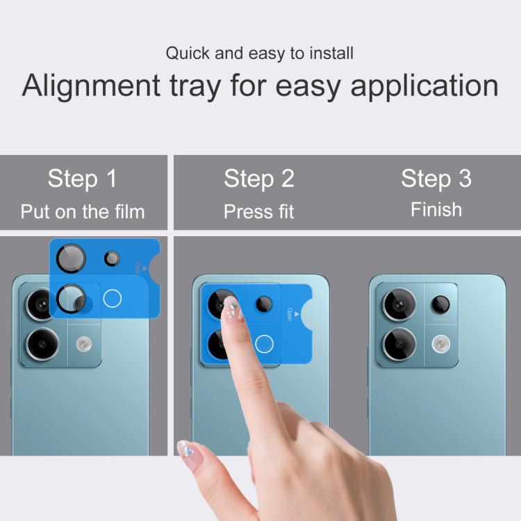 For Redmi Note 13 Pro 5G / POCO X6 5G imak Glass Rear Camera Lens Film Phone Case Exclusive, Self-positioning Version