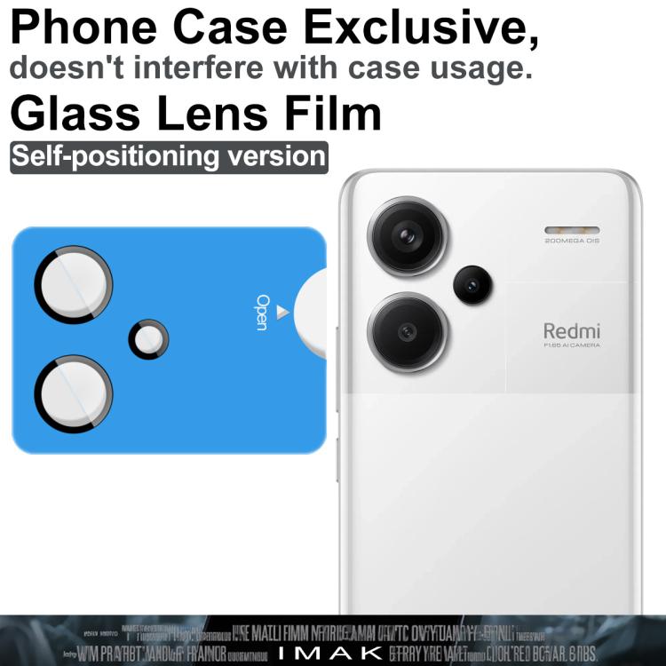 For Redmi Note 13 Pro+ 5G imak Glass Rear Camera Lens Film Phone Case Exclusive, Self-positioning Version