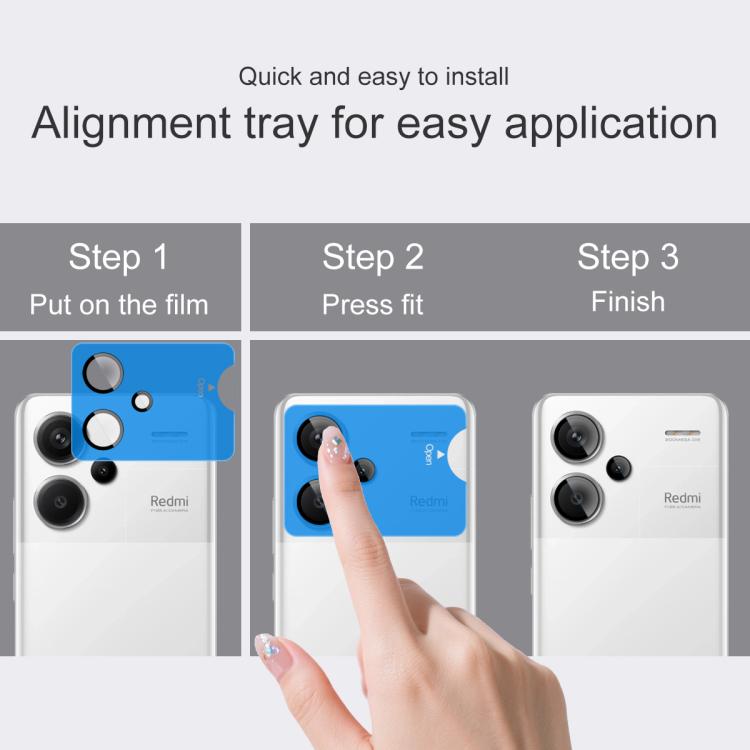 For Redmi Note 13 Pro+ 5G imak Glass Rear Camera Lens Film Phone Case Exclusive, Self-positioning Version