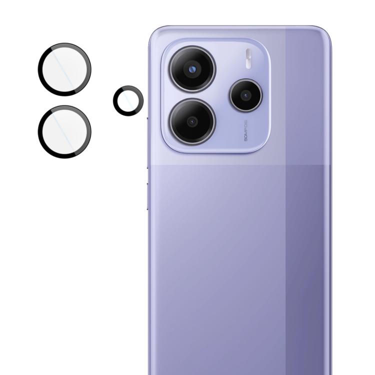For Redmi Note 14 5G Global imak Glass Rear Camera Lens Film Phone Case Exclusive, Self-positioning Version