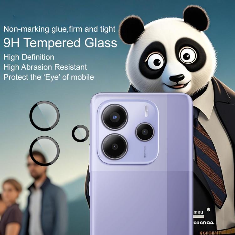 For Redmi Note 14 5G Global imak Glass Rear Camera Lens Film Phone Case Exclusive, Self-positioning Version