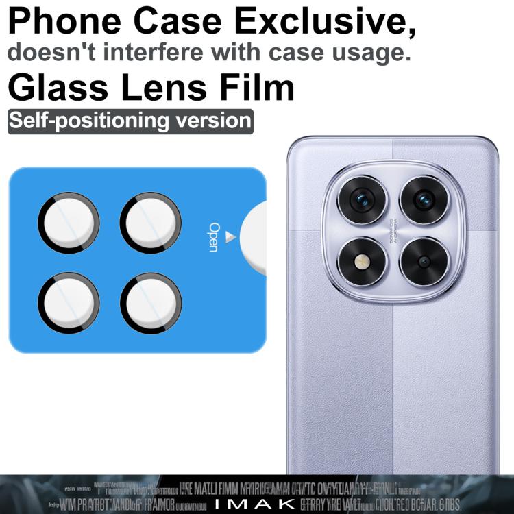 For Redmi Note 14 Pro 5G / POCO X7 5G imak Glass Rear Camera Lens Film Phone Case Exclusive, Self-positioning Version