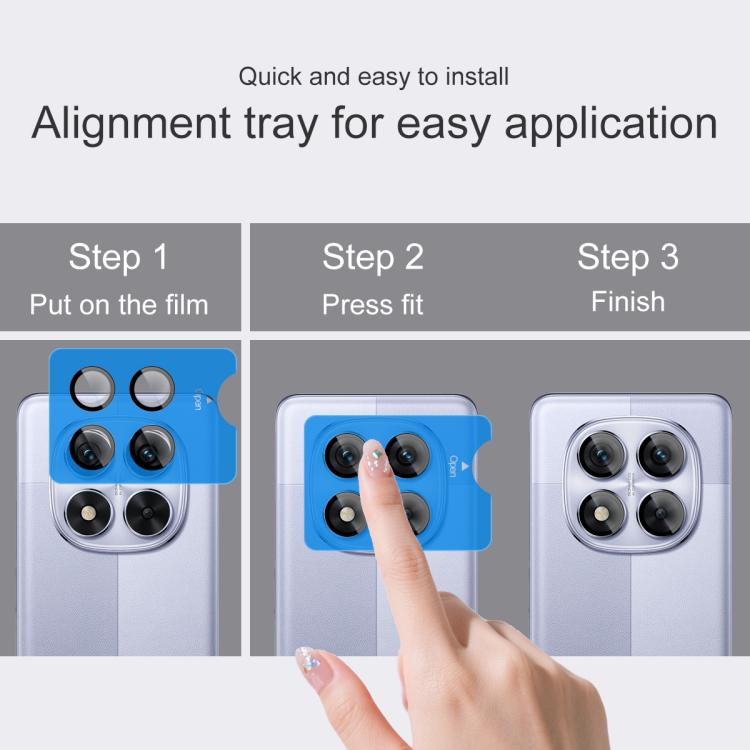 For Redmi Note 14 Pro 5G / POCO X7 5G imak Glass Rear Camera Lens Film Phone Case Exclusive, Self-positioning Version