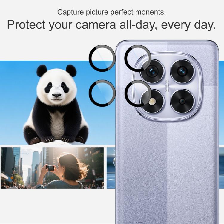 For Redmi Note 14 Pro 5G / POCO X7 5G imak Glass Rear Camera Lens Film Phone Case Exclusive, Self-positioning Version
