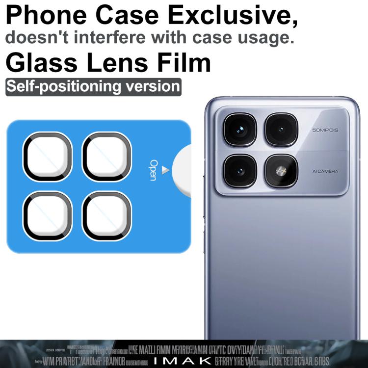 For Redmi K70 Ultra imak Glass Rear Camera Lens Film Phone Case Exclusive, Self-positioning Version