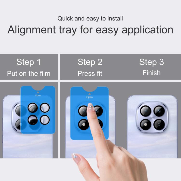 For Redmi Note 15 Pro 5G Global 163.6 imak Glass Rear Camera Lens Film Phone Case Exclusive, Self-positioning Version