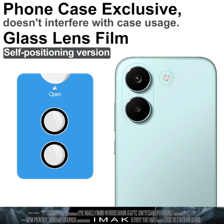 For Redmi Turbo 5 5G / Poco X8 Pro 5G imak Glass Rear Camera Lens Film Phone Case Exclusive, Self-positioning Version