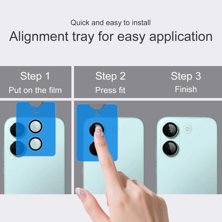 For Redmi Turbo 5 5G / Poco X8 Pro 5G imak Glass Rear Camera Lens Film Phone Case Exclusive, Self-positioning Version