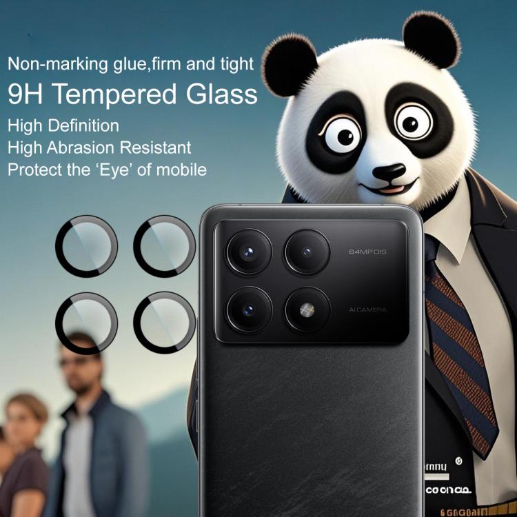 For Xiaomi POCO X6 Pro imak Glass Rear Camera Lens Film Phone Case Exclusive, Self-positioning Version