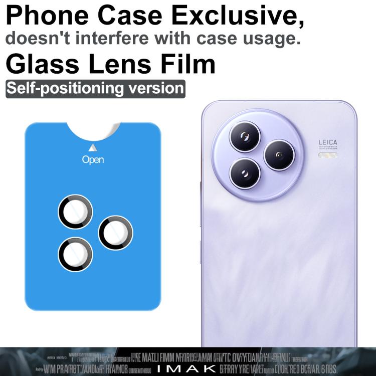 For Xiaomi Civi 5 Pro 5G imak Glass Rear Camera Lens Film Phone Case Exclusive, Self-positioning Version