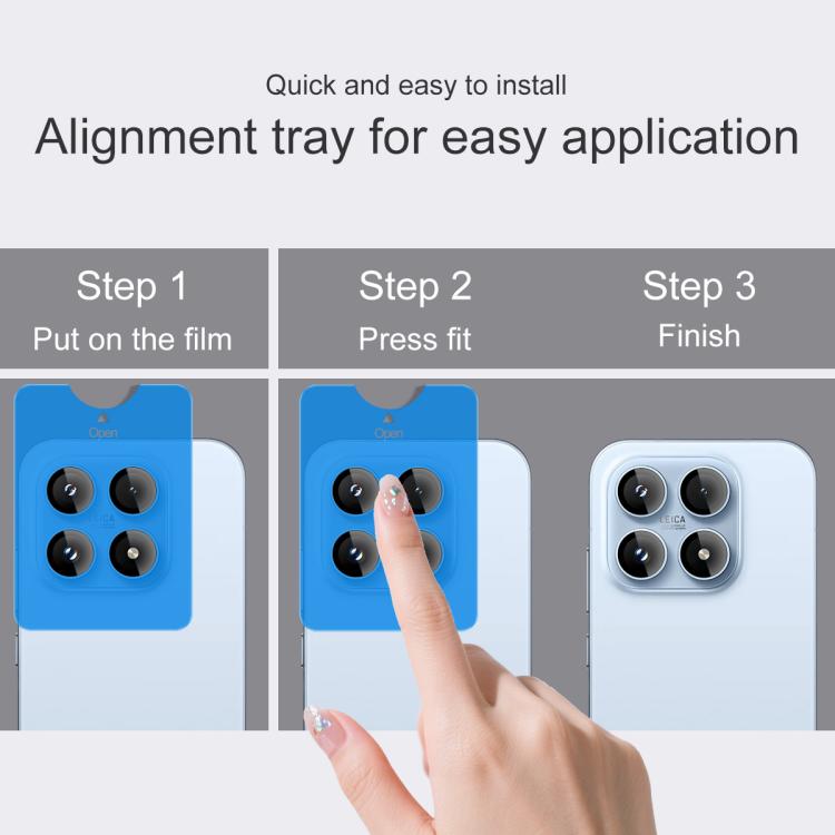 For Xiaomi 17 5G imak Glass Rear Camera Lens Film Phone Case Exclusive, Self-positioning Version