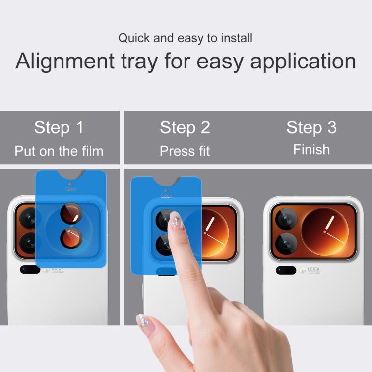 For Xiaomi 17 Pro 5G imak Glass Rear Camera Lens Film Phone Case Exclusive, Self-positioning Version