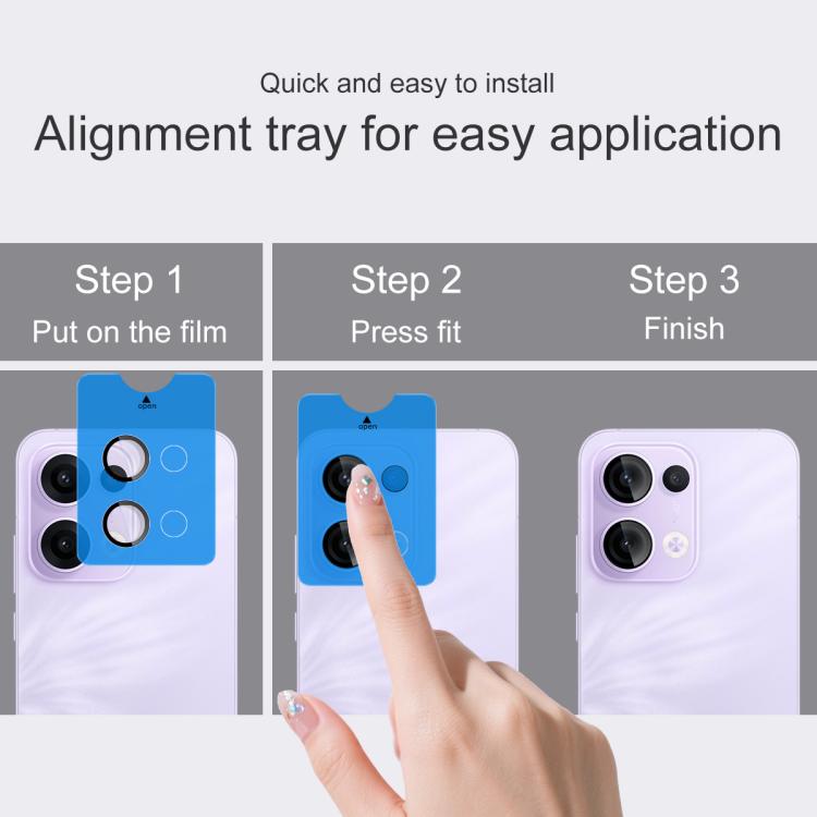For OPPO Reno13 5G imak Glass Rear Camera Lens Film Phone Case Exclusive, Self-positioning Version