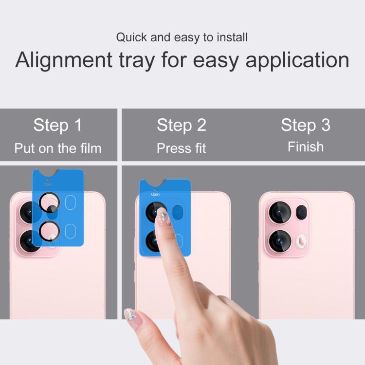 For OPPO Reno13 Pro 5G imak Glass Rear Camera Lens Film Phone Case Exclusive, Self-positioning Version