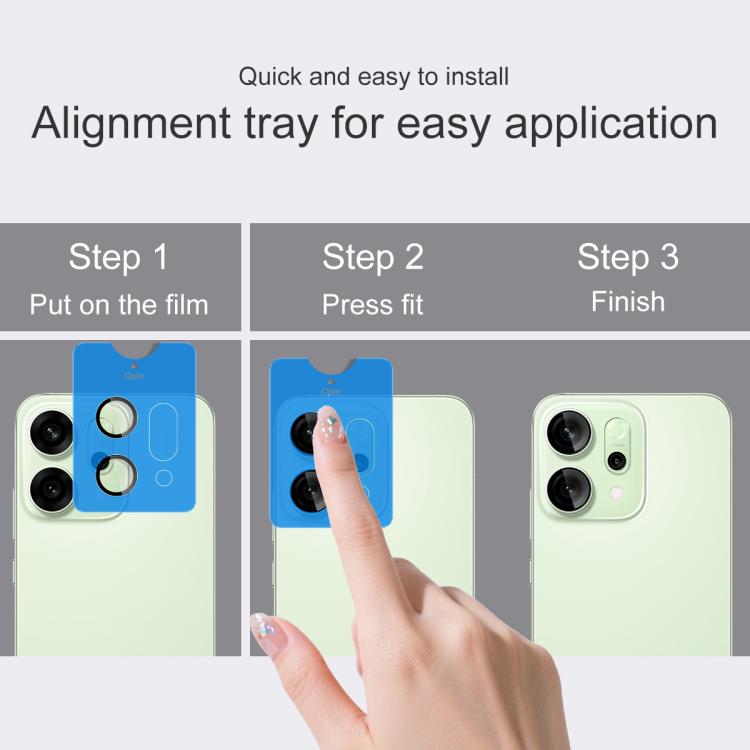 For OPPO Reno14 5G imak Glass Rear Camera Lens Film Phone Case Exclusive, Self-positioning Version