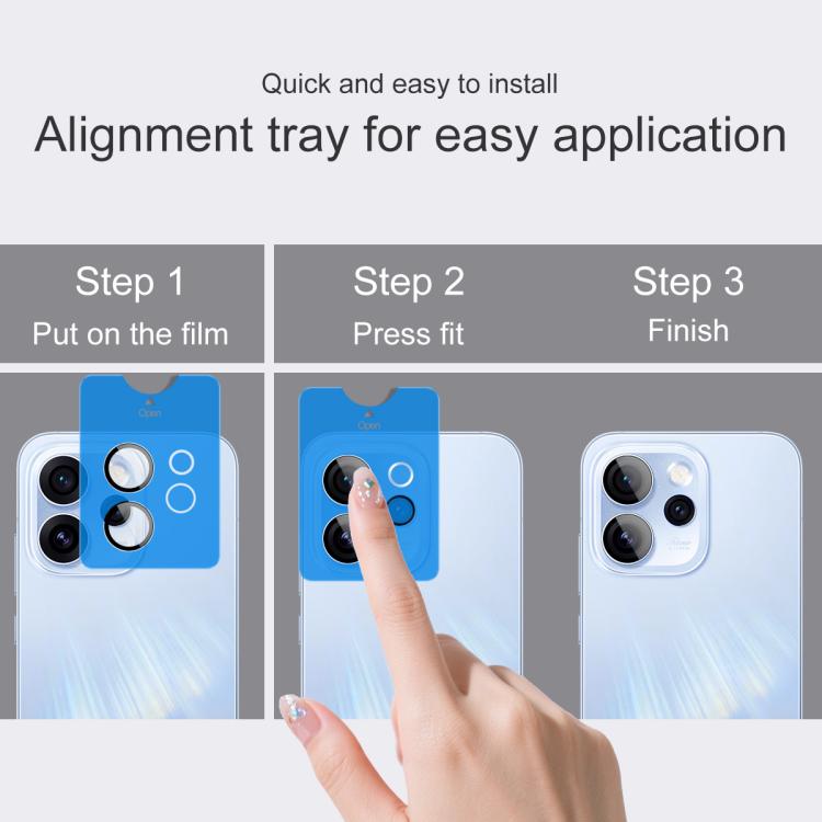 For OPPO Reno15 Pro 5G Global imak Glass Rear Camera Lens Film Phone Case Exclusive, Self-positioning Version