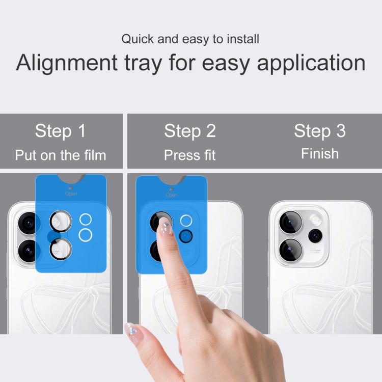 For OPPO Reno15 Pro Max 5G Global imak Glass Rear Camera Lens Film Phone Case Exclusive, Self-positioning Version