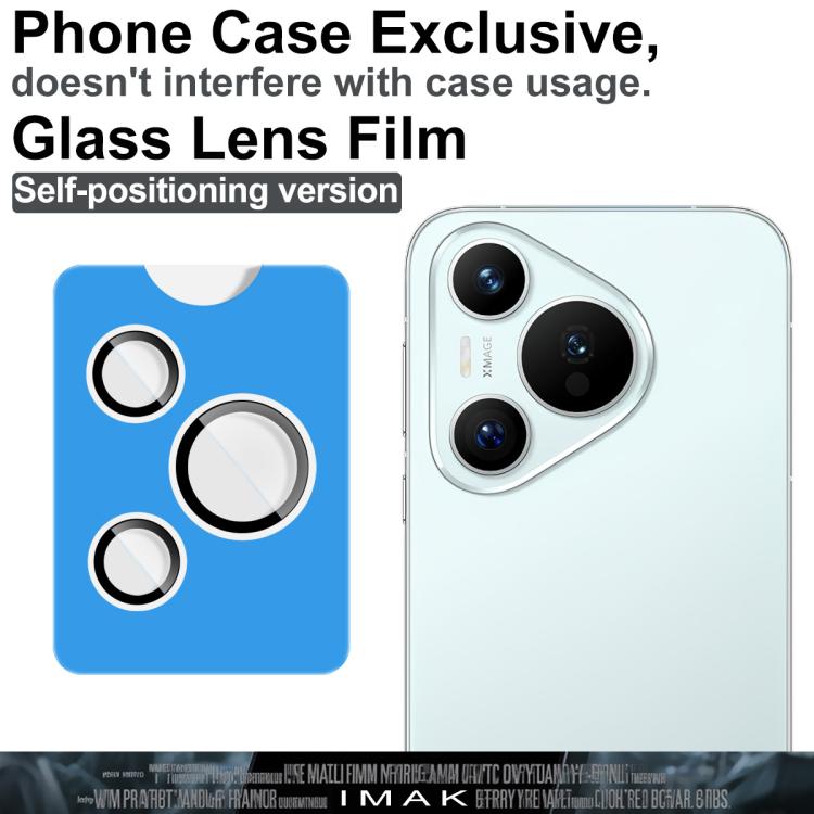 For Huawei Pura 70 imak Glass Rear Camera Lens Film Phone Case Exclusive, Self-positioning Version