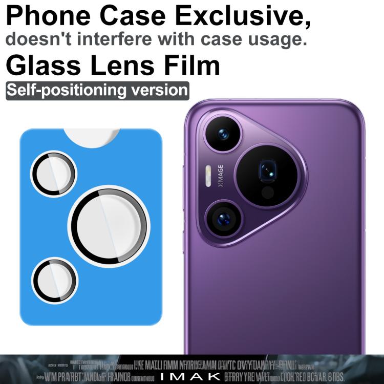 For Huawei Pura 70 Pro / Pura 70 Pro+ imak Glass Rear Camera Lens Film Phone Case Exclusive, Self-positioning Version