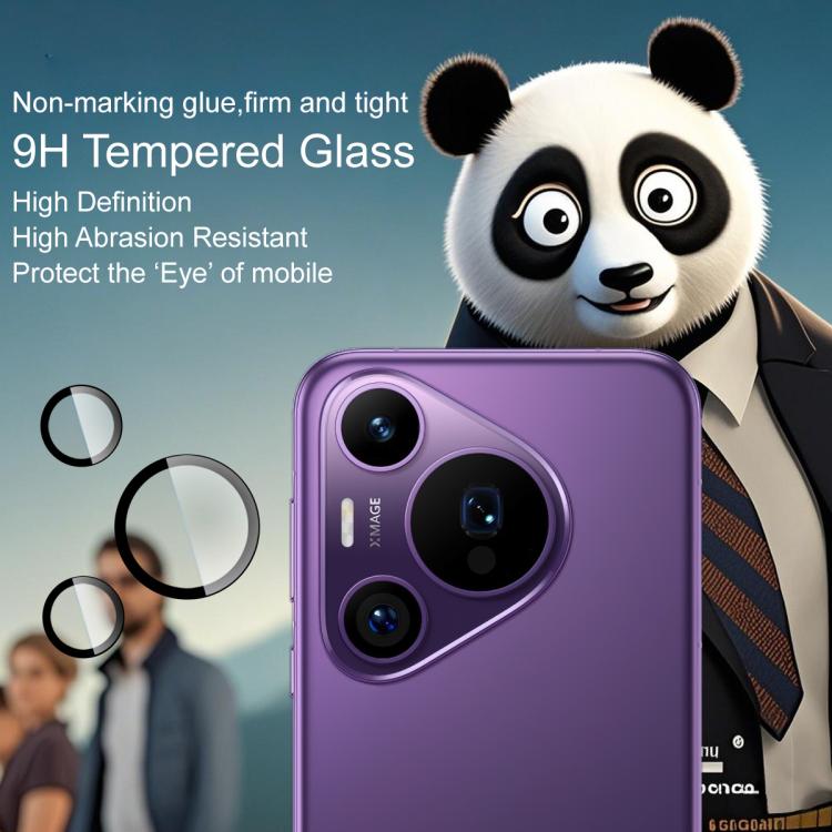For Huawei Pura 70 Pro / Pura 70 Pro+ imak Glass Rear Camera Lens Film Phone Case Exclusive, Self-positioning Version