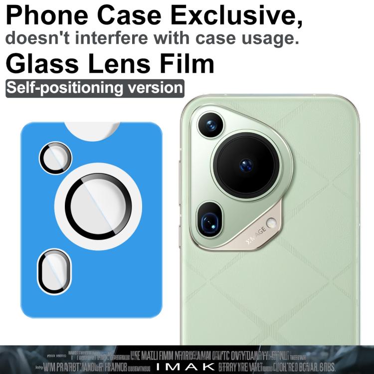 For Huawei Pura 70 Ultra imak Glass Rear Camera Lens Film Phone Case Exclusive, Self-positioning Version