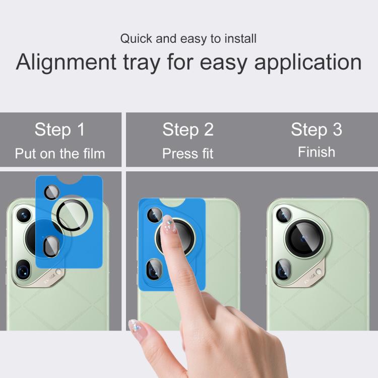 For Huawei Pura 70 Ultra imak Glass Rear Camera Lens Film Phone Case Exclusive, Self-positioning Version