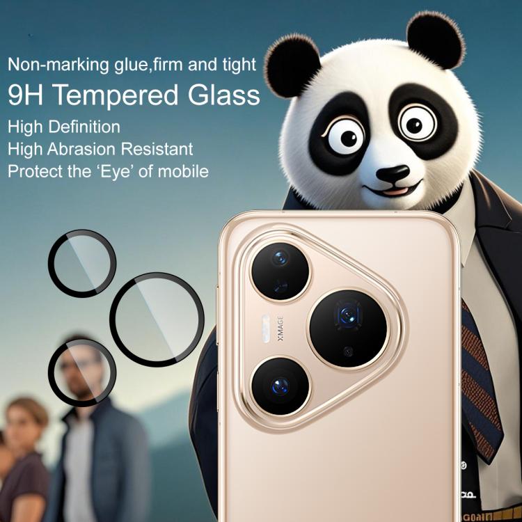 For Huawei Pura 80 Pro / Pura 80 Pro+ imak Glass Rear Camera Lens Film Phone Case Exclusive, Self-positioning Version