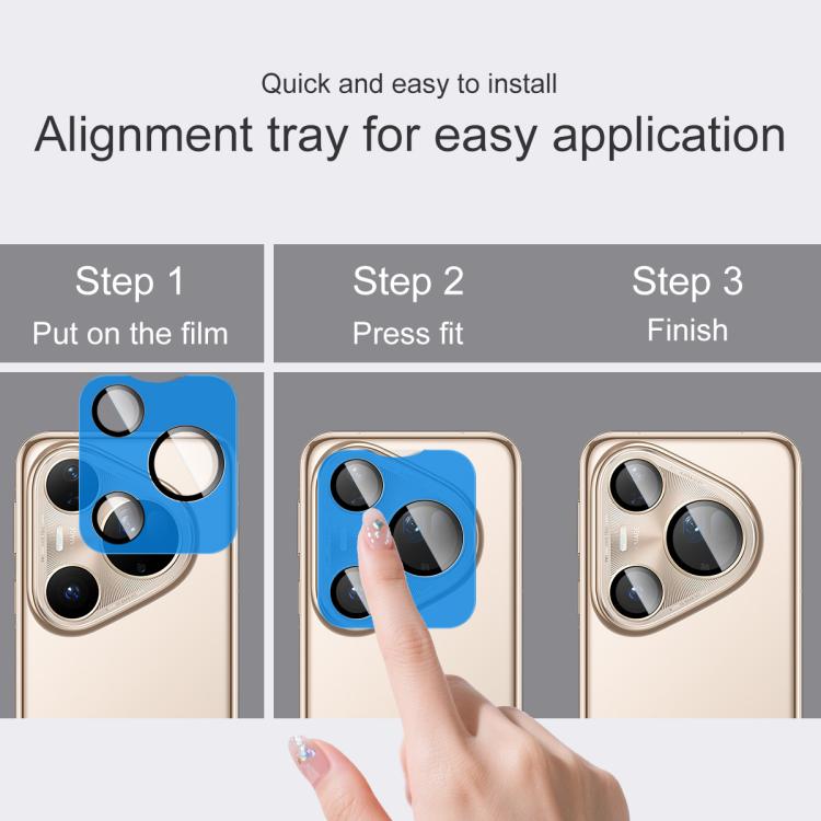 For Huawei Pura 80 Ultra 5G imak Glass Rear Camera Lens Film Phone Case Exclusive, Self-positioning Version